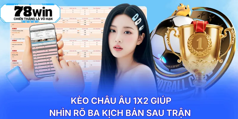 Kèo Châu Âu 1X2 giúp nhìn rõ ba kịch bản sau trận